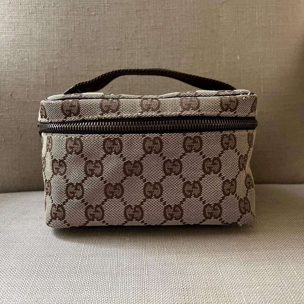Gucci canvas vanity bag secondhand